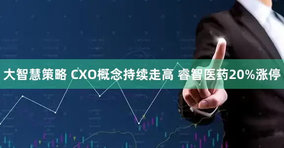 大智慧策略 CXO概念持续走高 睿智医药20%涨停